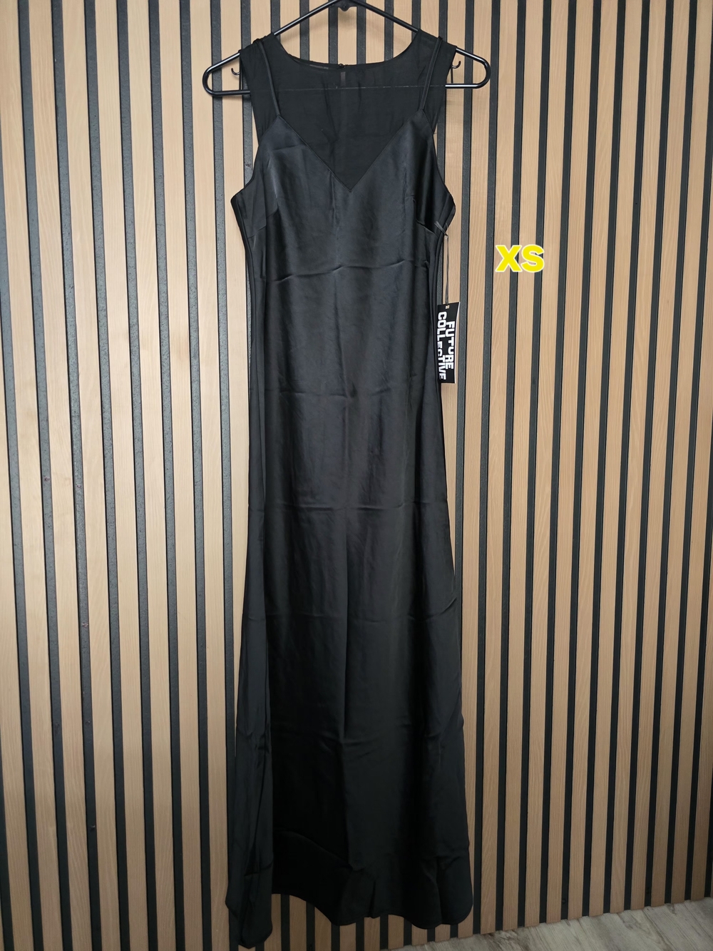 Elegant Black Maxi Slip Dress - Brand: (unspecified)